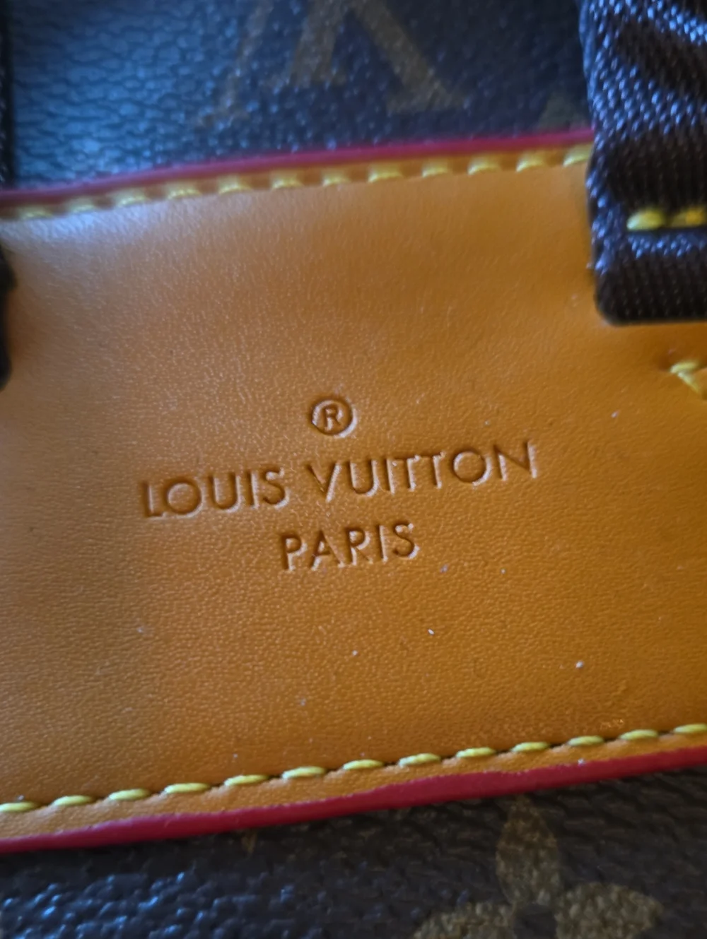 Louis Vuitton Brown Monogram Backpack with Tan Trim